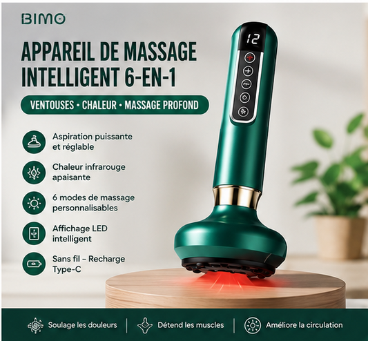 BIMO Massage 6-en-1 — Votre moment de détente, à la maison.
